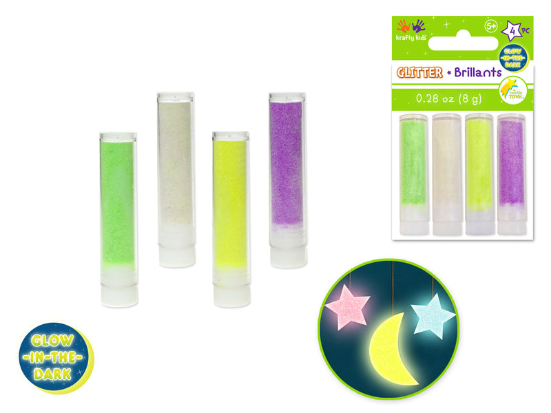 Twinkle Town Glow In The Dark Neon Glitter Vials