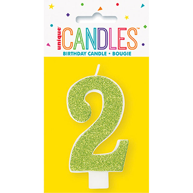 Glitter Number Birthday Candle 2