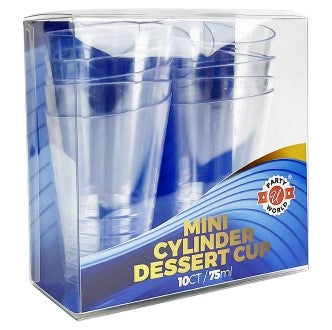 10CT MINI CYLINDER DESSERT CUP 75ML-48