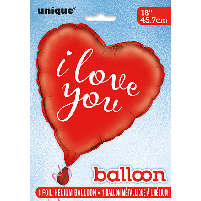 Love You Heart Foil Balloon