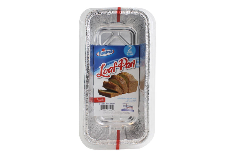 Hostess Aluminum Loaf Pan With Lids 2 Pack