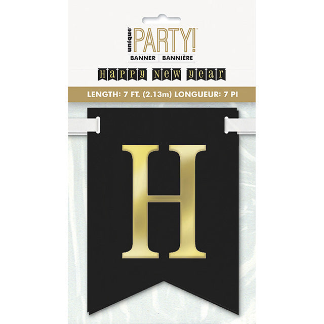 Foil Happy New Year Pennant Banner