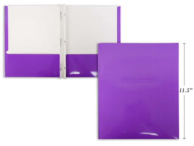 3 Prong Glossy Laminated Folder Purple