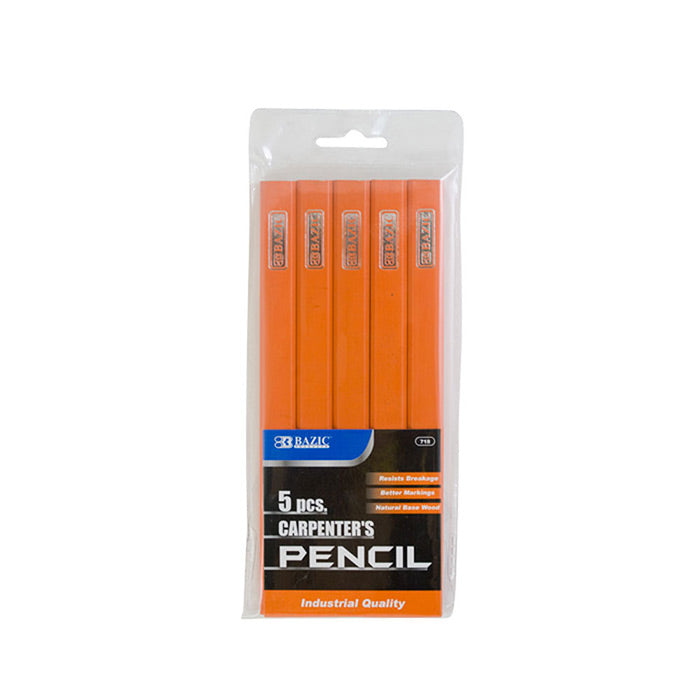 Bazic Carpenter Pencil 5 Pack