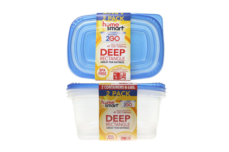 Deep Plastic Container 2 Pack