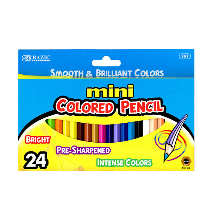 Bazic Mini Color Pencils 24 Pack