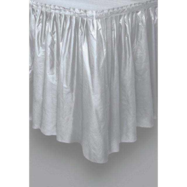 Silver Table Skirt