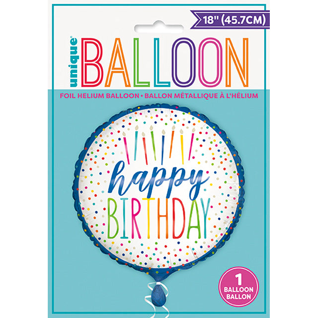 Silver Style Birthday Foil Balloon Packaged