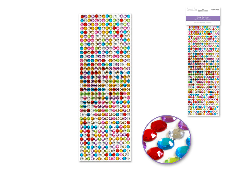 Paper Craft Multicolor Gem Line Sticker