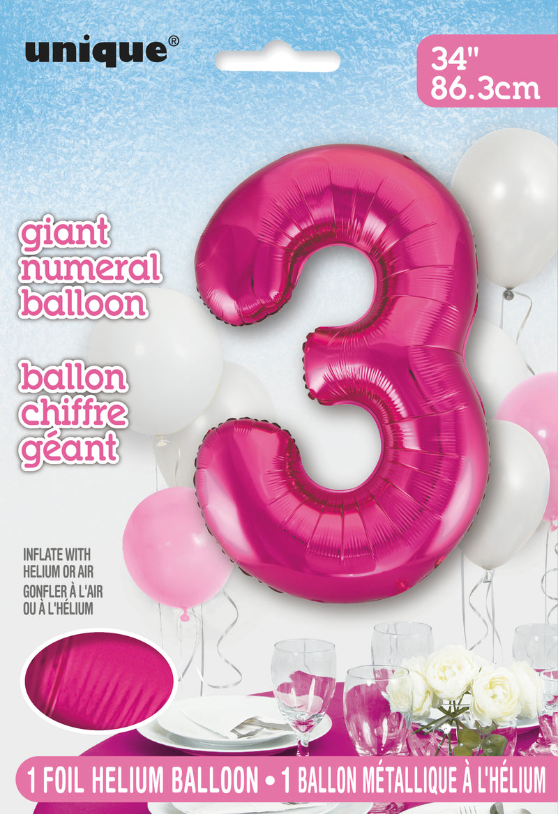 34" PKG PINK FOIL BLLN-3