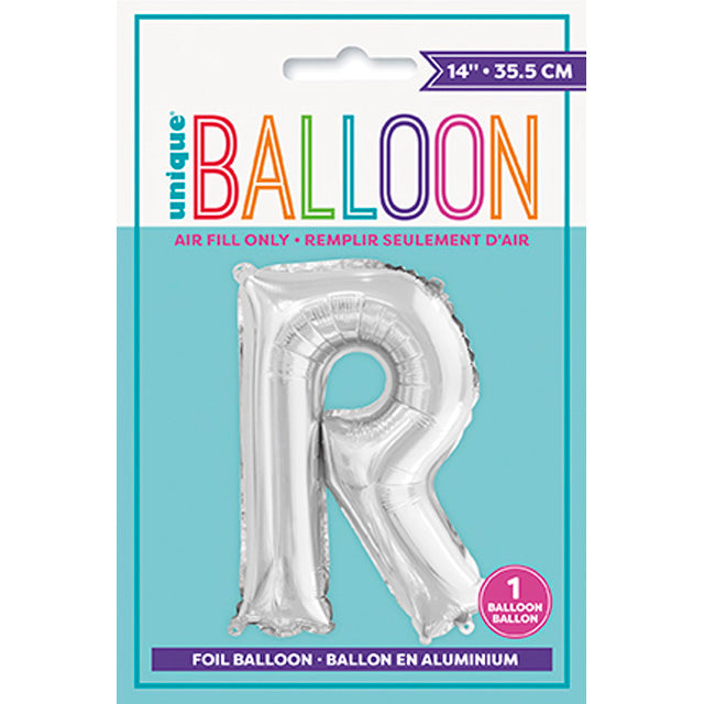 Foil Silver Balloon Letter R