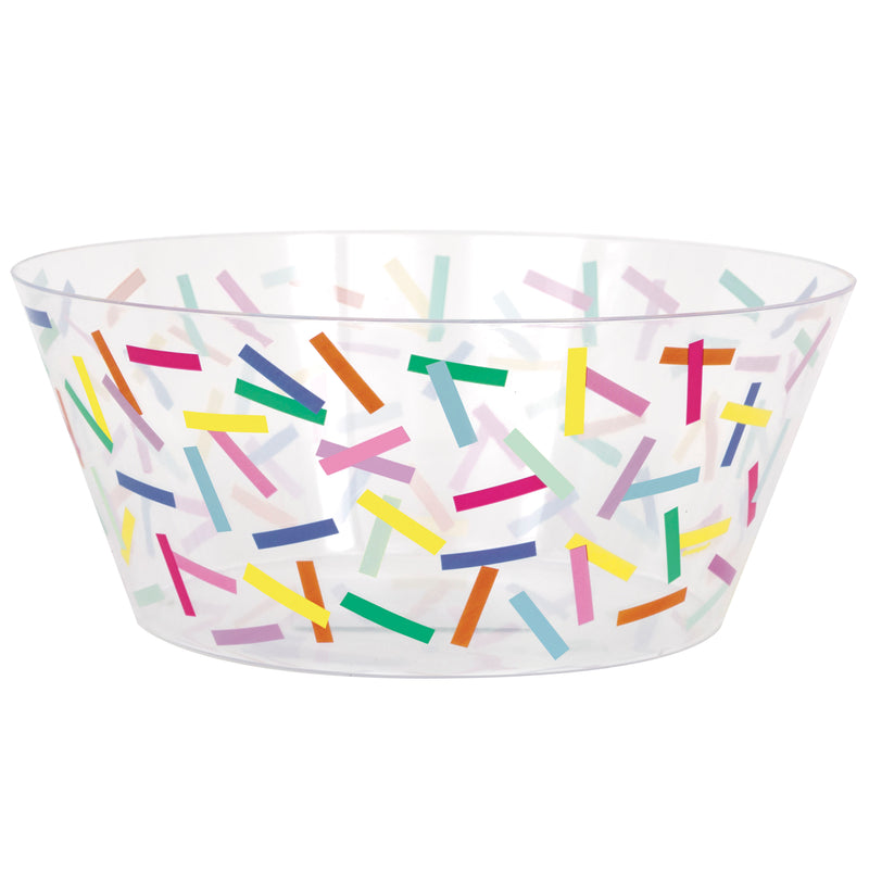 Pink Sprinkles Plastic Serving Bowl