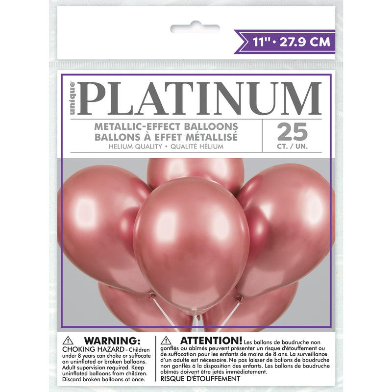 Rose Gold Latex Balloon 25 Pack