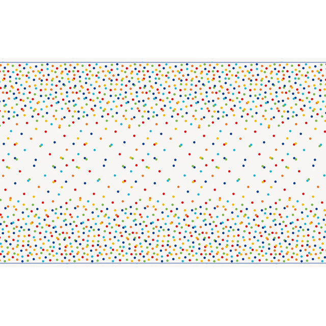 Rainbow Polka Dot Plastic Table Cover