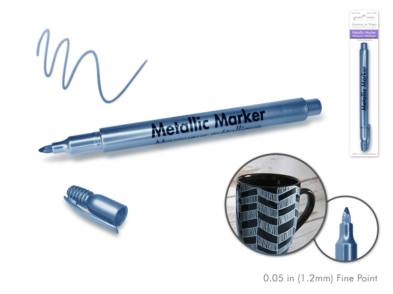 Blue Steel Metallic Fine Point Marker