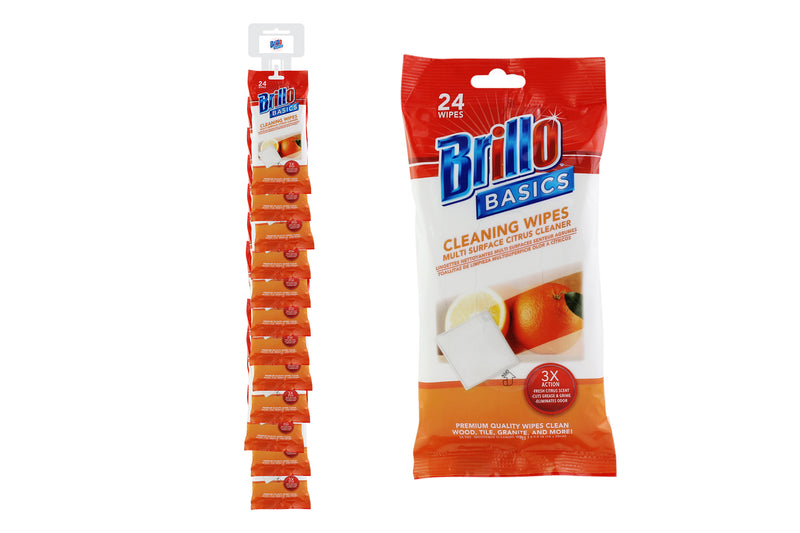 Brillo Orange Wipes 24 pack