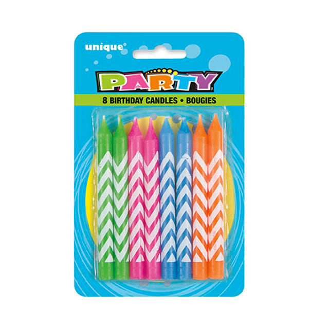 Chevron Birthday Candles