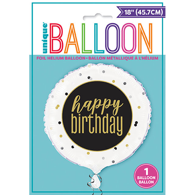 Metallic Happy Birthday Foil Balloon
