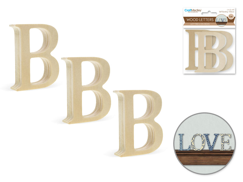 Pine Standing Wood Letters B