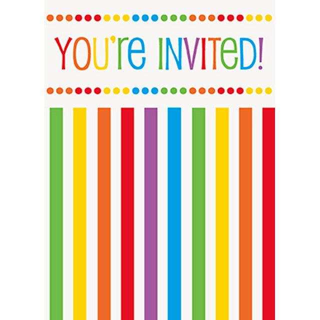 Rainbow Birthday Invites