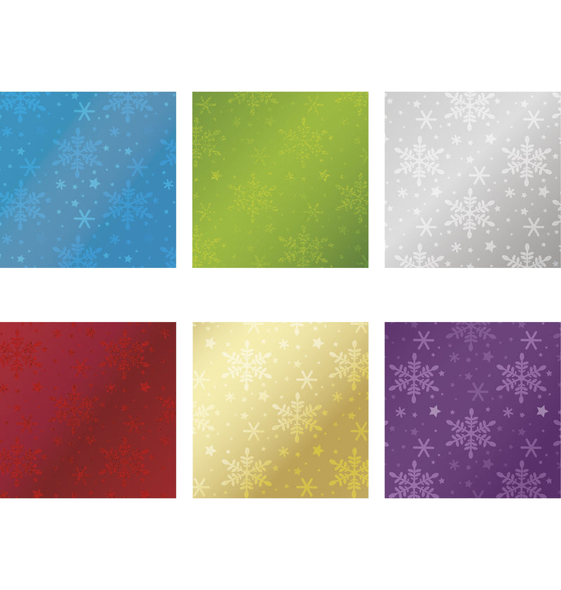 Prismatic Holographic Snowflake Gift Wrap