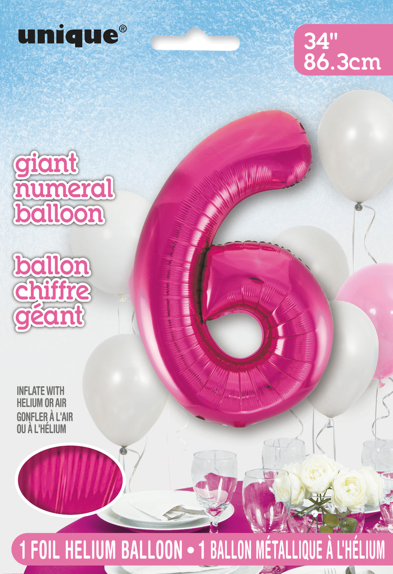 34" PKG PINK FOIL BLLN-6