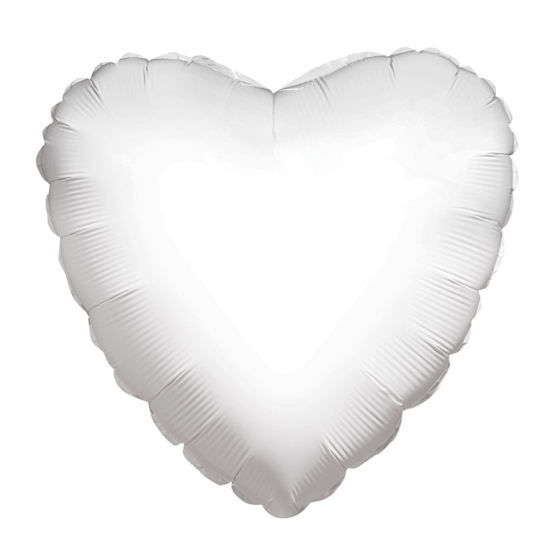 White Heart Foil Balloon