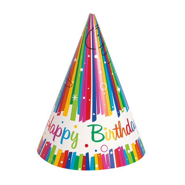 Rainbow Ribbon Birthday Party Hat