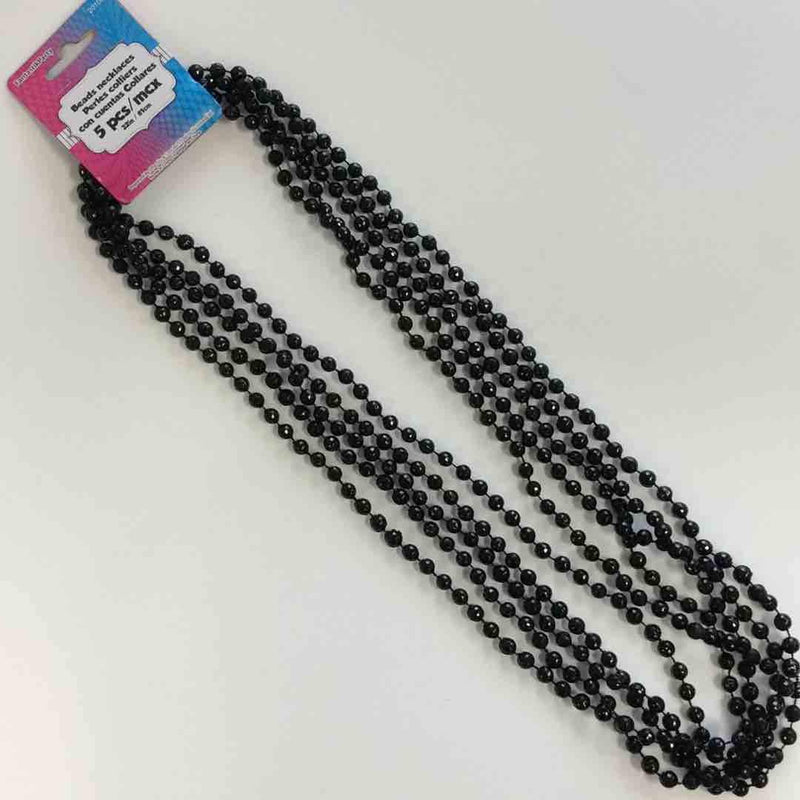 Metallic Disco Bead Necklace Black