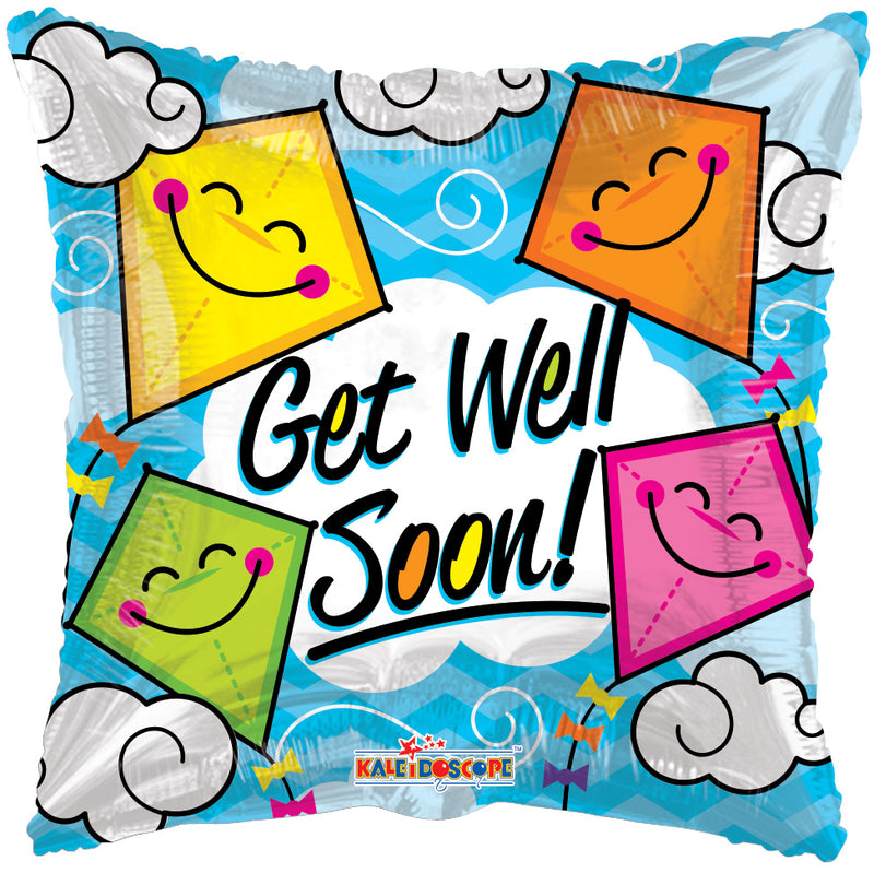 Get Well Soon Kites Foil Balloon