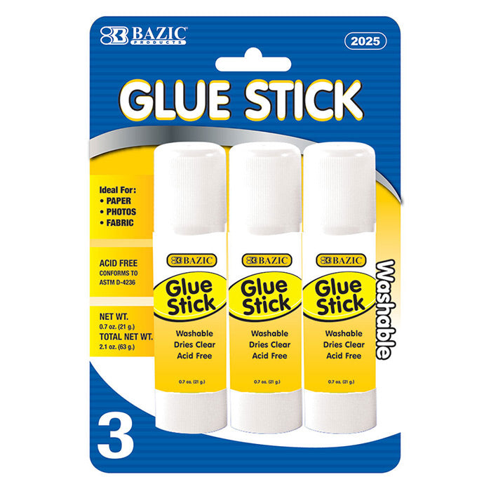 Bazic Large Glue Stick 3 Pack