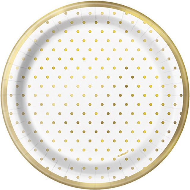 Gold Dots Plates Small