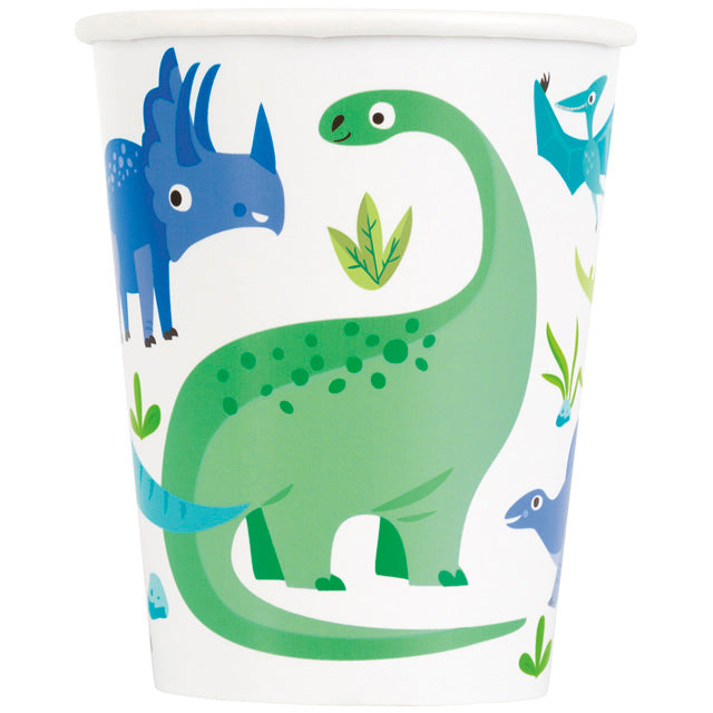 Blue And Green Dinosaur Paper Cups
