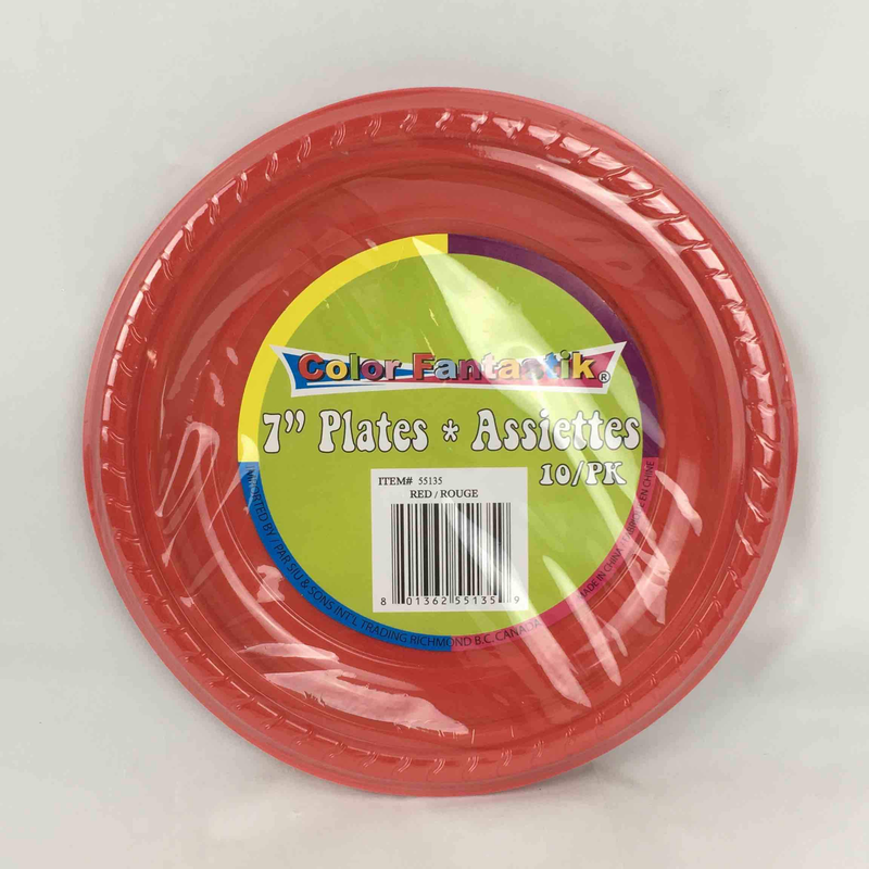 Red Plastic Plates Small 10 Pack