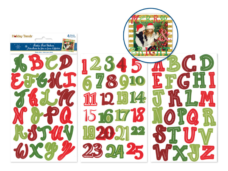 Holiday Festive Font Stickers