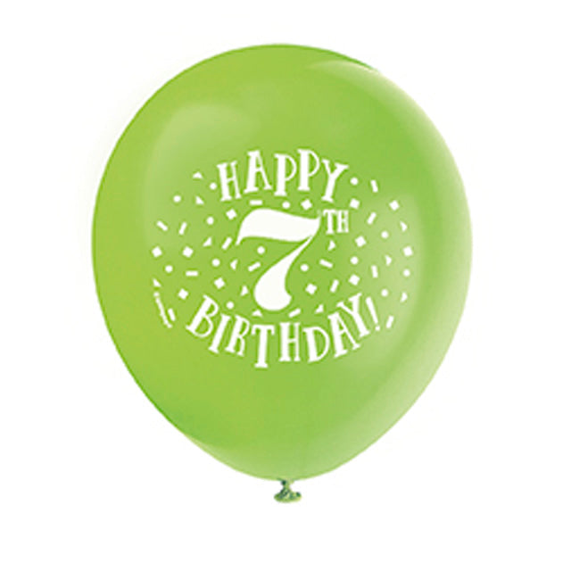 Fun Happy 7Th Birthday Balloons