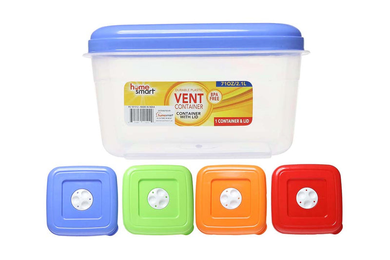 Square Plastic Container With Vent