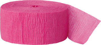 Hot Pink Crepe Streamer
