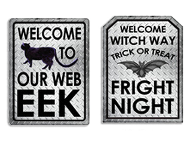 Halloween Embossed Metal Old Fashion Signs