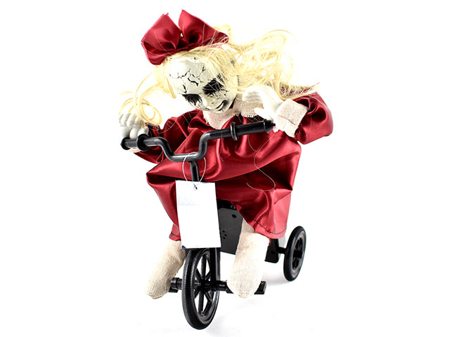 Sound Activated Animated Talking Zombie Child Riding Tricycle