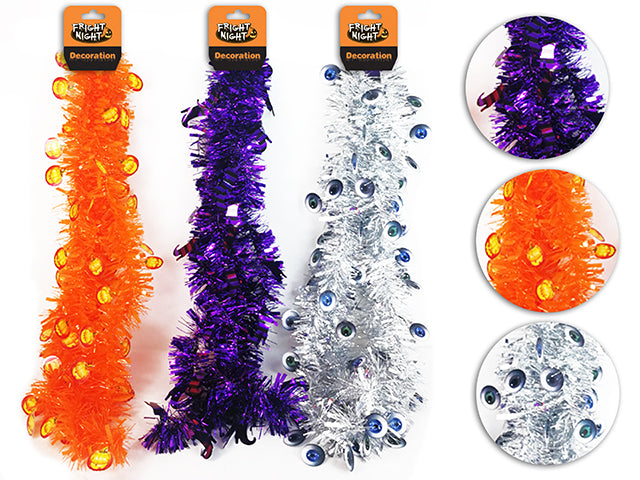 Halloween Die Cut Printed 2 Tone Chunky Tinsel Garland