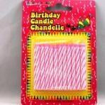 Pink Birthday Spiral Candles 24 Pack