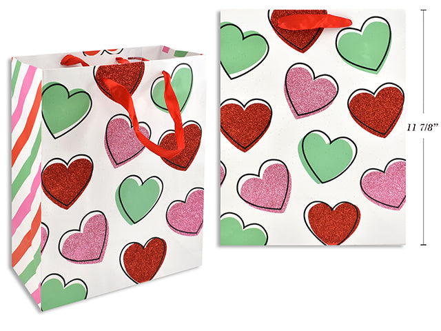 Full Glitter Valentines Gift Bag Large